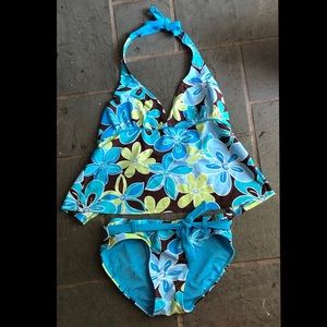🌟HP!🎉 Justice Floral Tankini Bathing Suit NWT